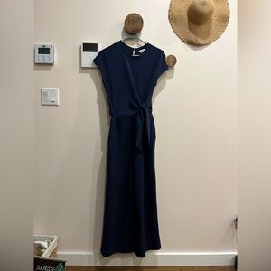 NWT Spanx AirEssentials Tie Waist Jumpsuit Navy XS